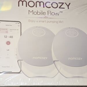 Momcozy Mobile Flow Breast Pump - Soft Gray, Single Set. Brand New